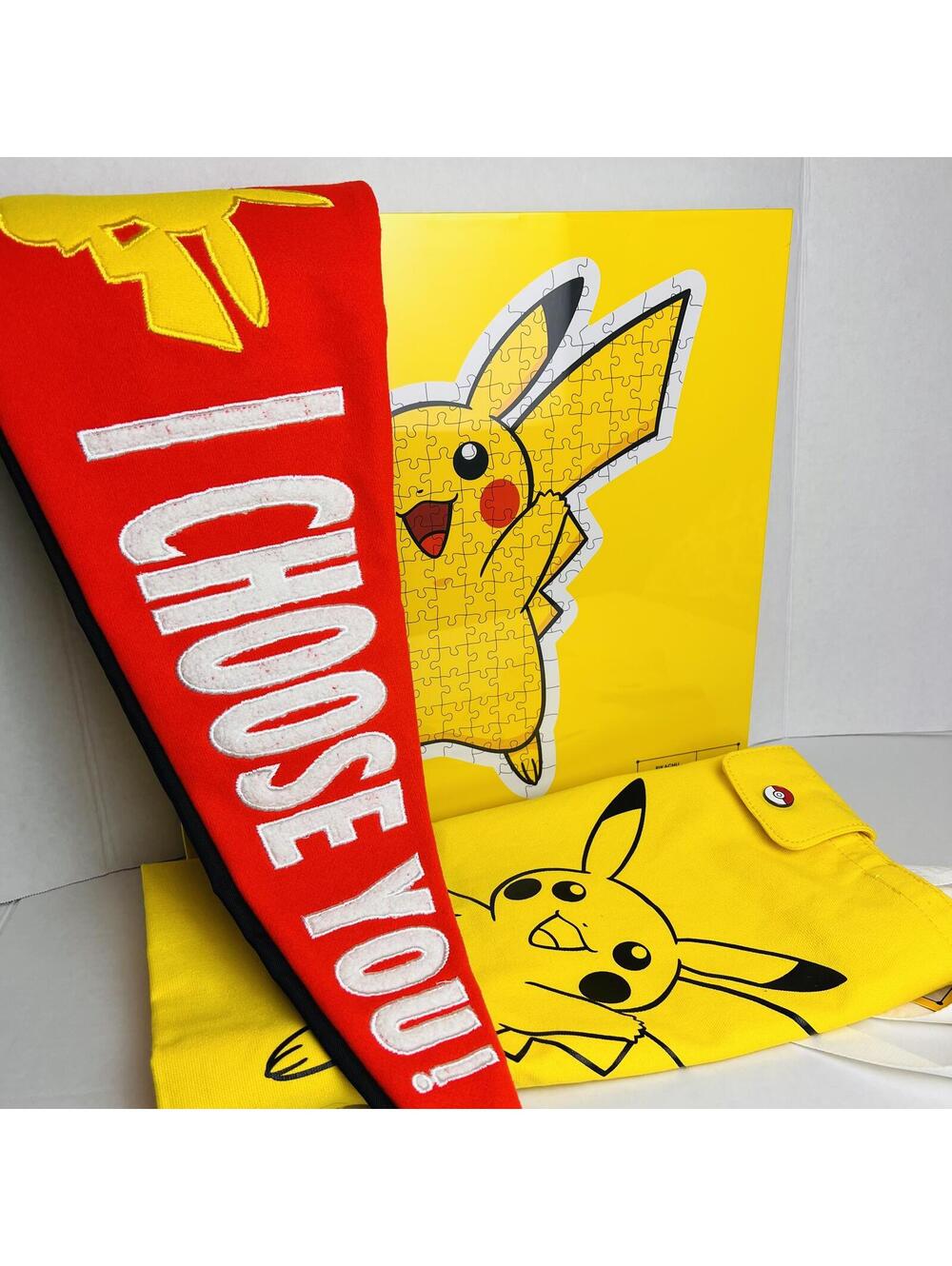 Target x Pokemon Pikachu Bundle-Life Size Puzzle, Tote Bag & Pennant NWT Limited